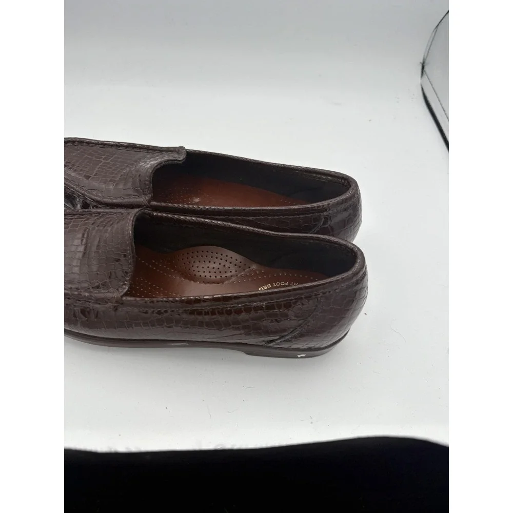 SAS Shoes Womens Size 7 Brown‎ Leather Loafers Slip On Comfort Tripad Walking